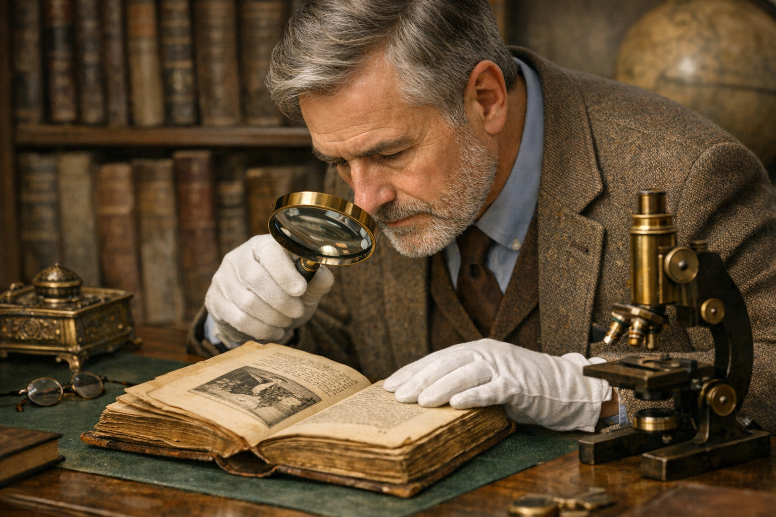 Reference image for documenting rare book appraisal factors including title page, copyright page, edition points, binding, dust jacket, inscriptions, condition, provenance, and comparable records