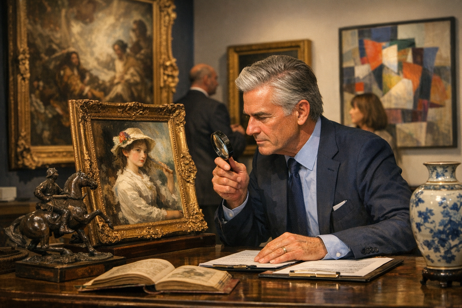 Reference image for documenting Sotheby's free art appraisal and auction estimate factors including photos, artist details, provenance, condition, and intended use