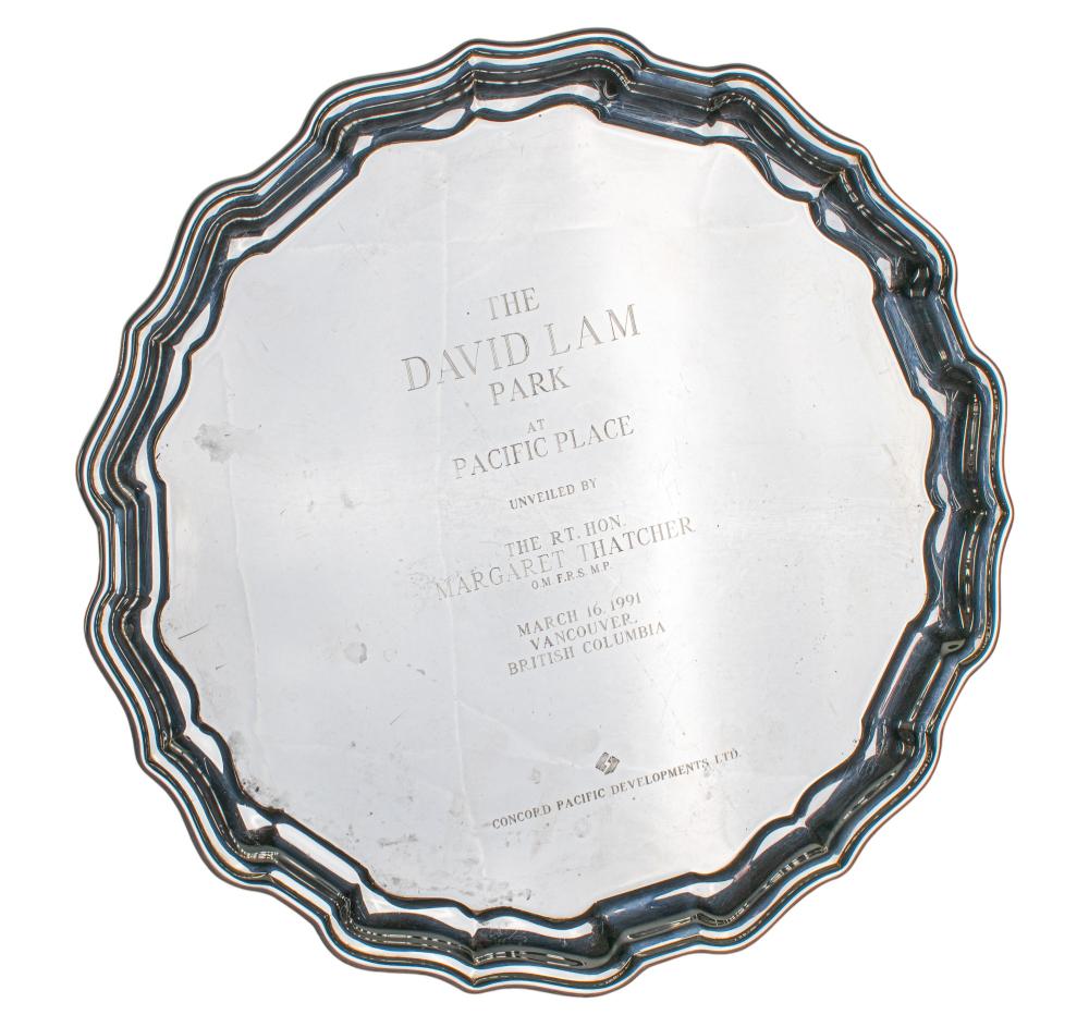 Sterling silver commemorative tray auction comp