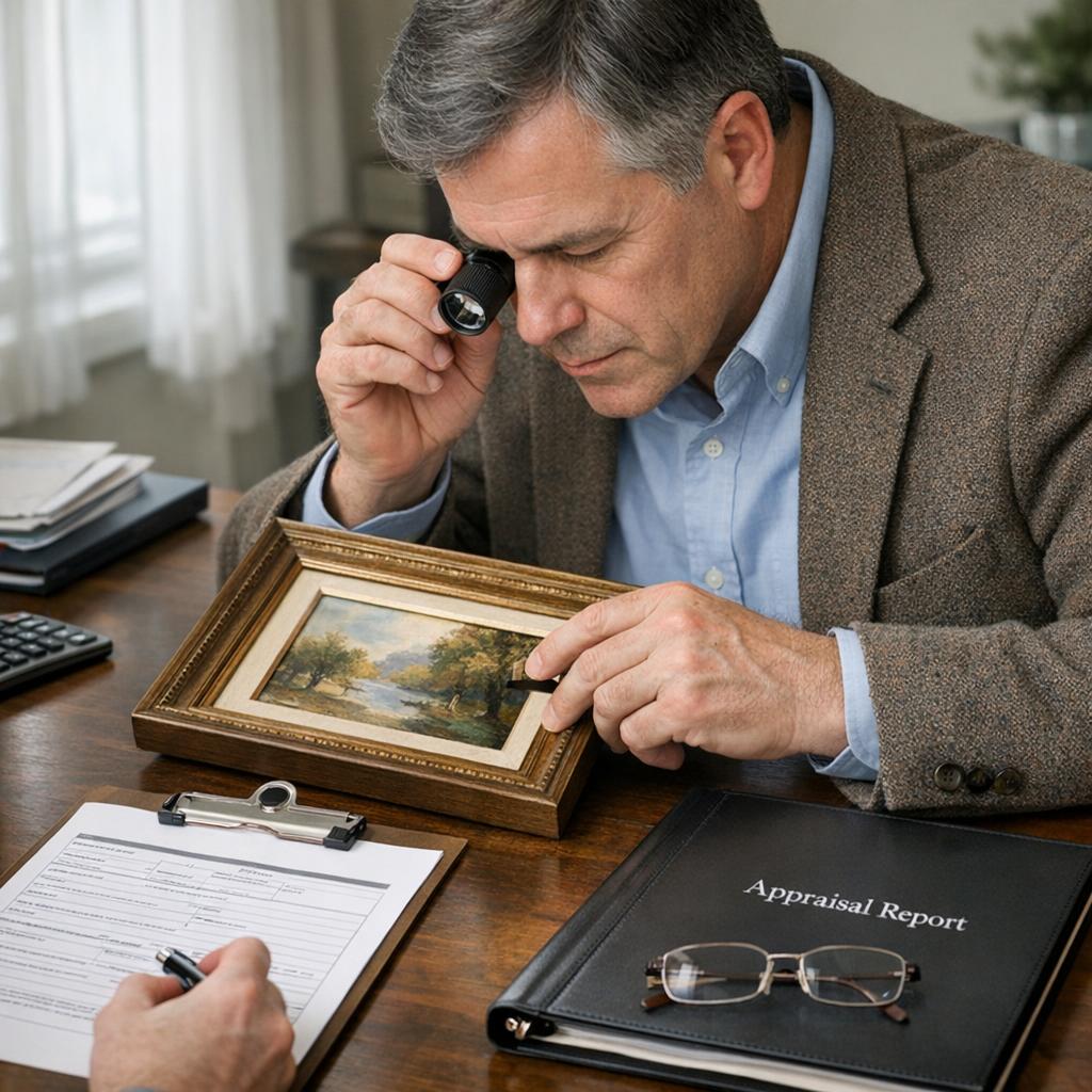 Reference image for documenting qualified appraisal and IRS Form 8283 donation evidence including purpose, fair market value support, appraiser qualifications, timing, signatures, and records
