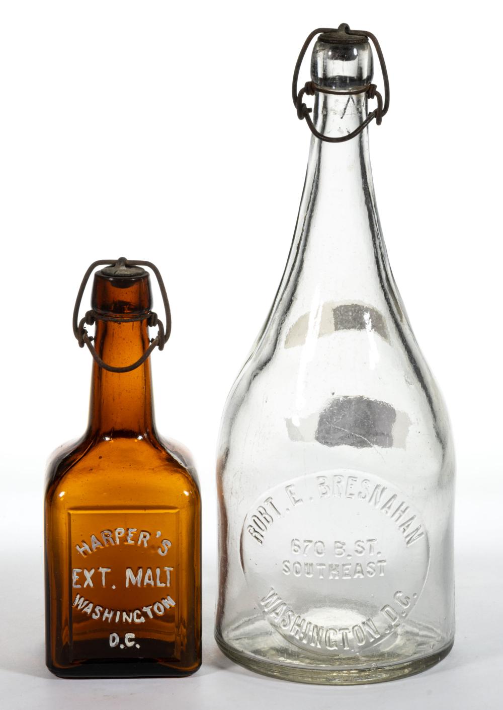 Auction comp thumbnail for ASSORTED WASHINGTON, DC BLOB SODA / BEER BOTTLES, LOT OF TWO (Jeffrey S. Evans & Associates, Lot 436)