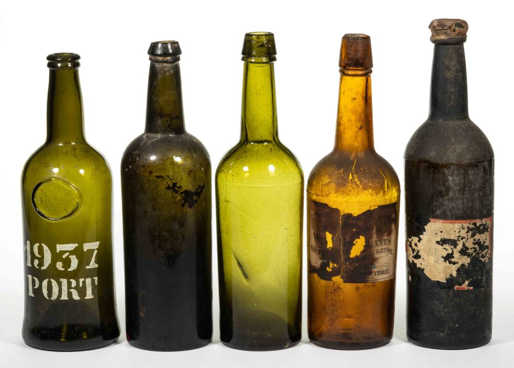 Auction comp thumbnail for ASSORTED BOTTLES FROM THE CELLAR OF HEZEKIAH BEERS PIERREPONT (AMERICAN, 1763-1838), LOT OF FIVE (Jeffrey S. Evans & Associates, Lot 66A)