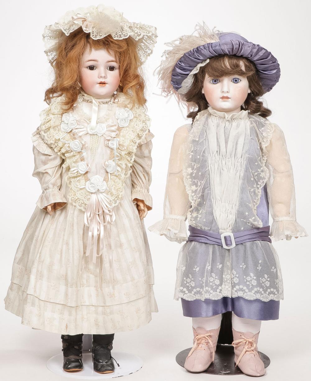Auction comp thumbnail for PAIR LARGE GERMAN BISQUE DOLLS (Jackson's International, Lot 491)