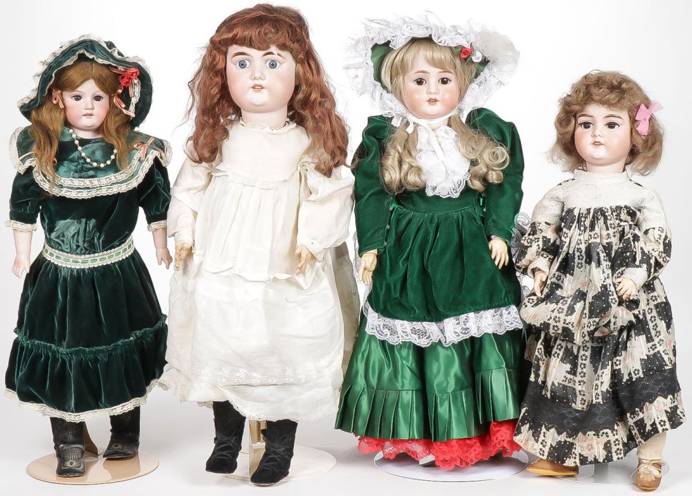 Auction comp thumbnail for FOUR ANTIQUE GERMAN BISQUE DOLLS (Jackson's International, Lot 702)
