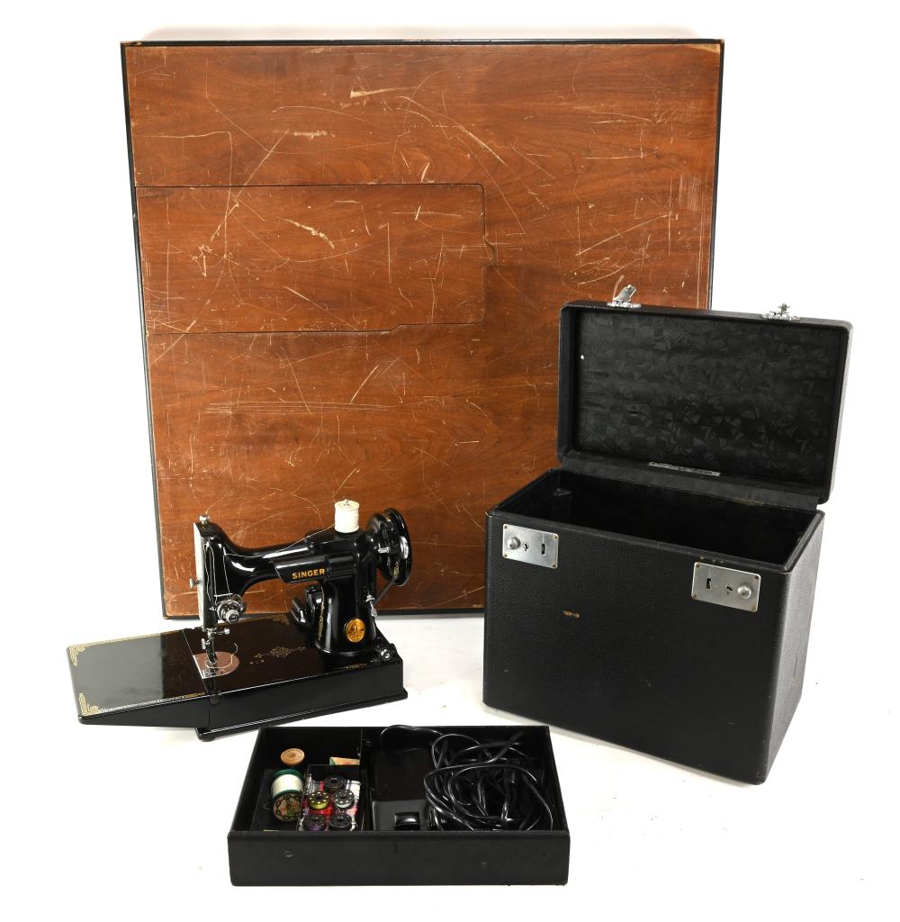 Auction comp thumbnail for Vintage Singer Featherweight Sewing Machine Table (Mebane Antique Auction, Lot 513)