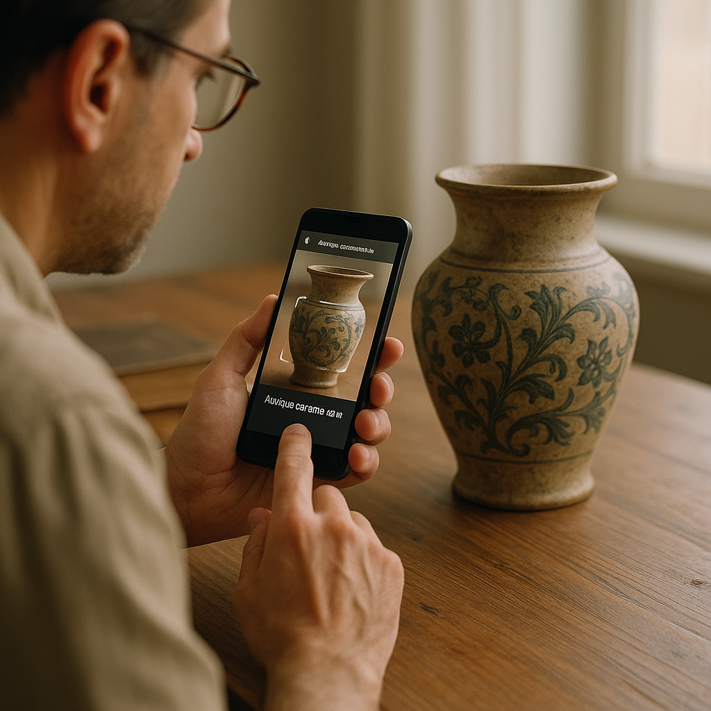 Reference image for Indian artifact identification apps including photo triage, material, scale, marks, collection history, legal and cultural handling notes, and expert review limits