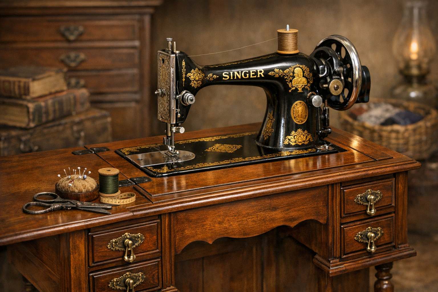Antique White sewing machine value reference with model, serial number, decals, cabinet, treadle, attachments, photos, and condition