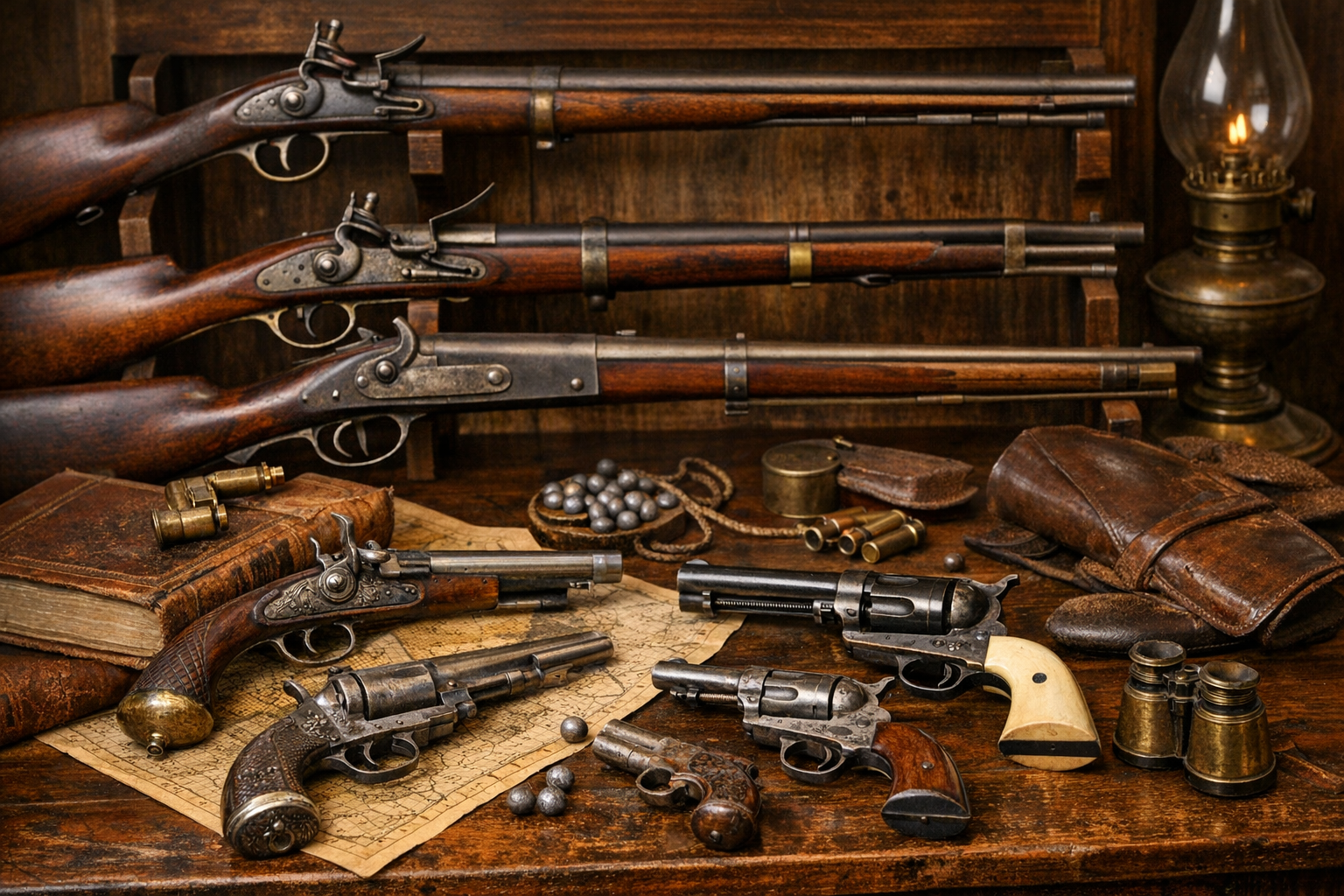 Antique gun value reference with maker, model, serial number, caliber, markings, action type, legal context, photos, and condition