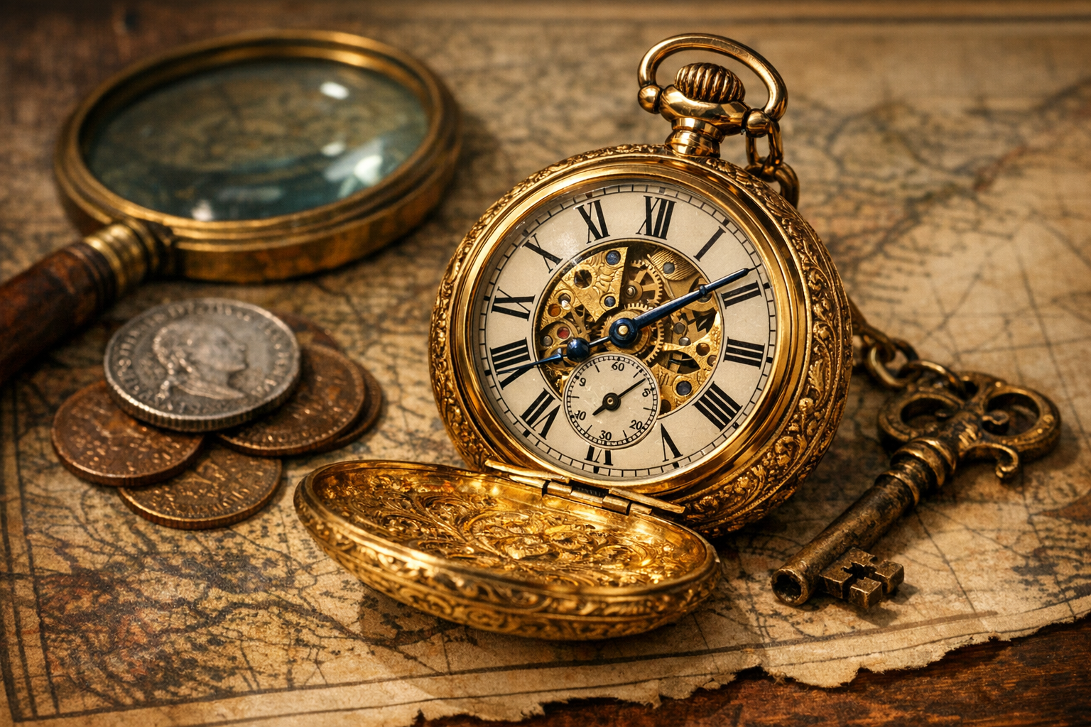 Antique pocket watch value reference with maker, movement, case metal, dial, serial marks, chain, working state, photos, and condition
