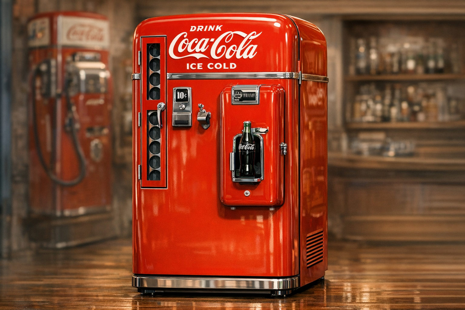 Old Coke machine value reference with model, vending type, graphics, coin mechanism, cooling system, completeness, photos, and condition