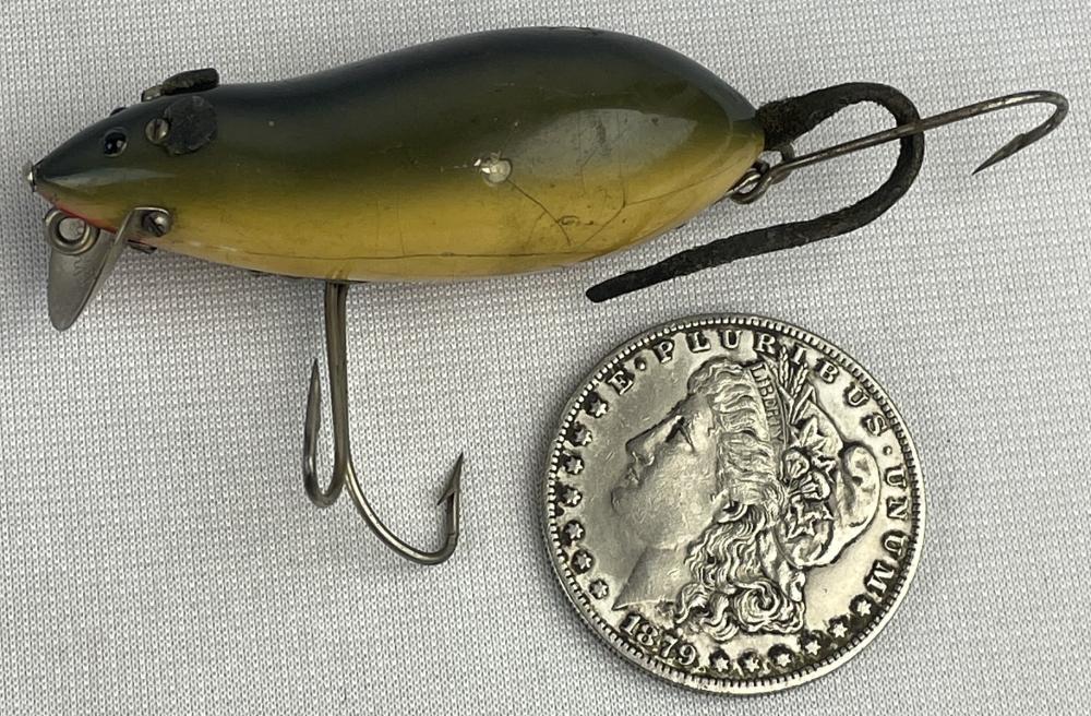Market example: vintage Heddon Dowagiac Meadow Mouse fishing lure