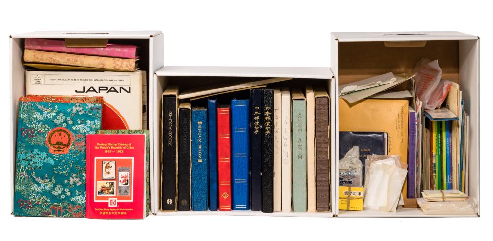 Market example image of a stamp collection assortment