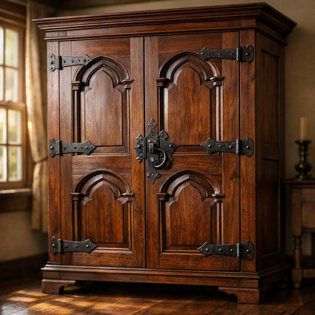 Venezuelan antique furniture identification reference with woods, joinery, hardware, labels, tool marks, repairs, photos, and condition