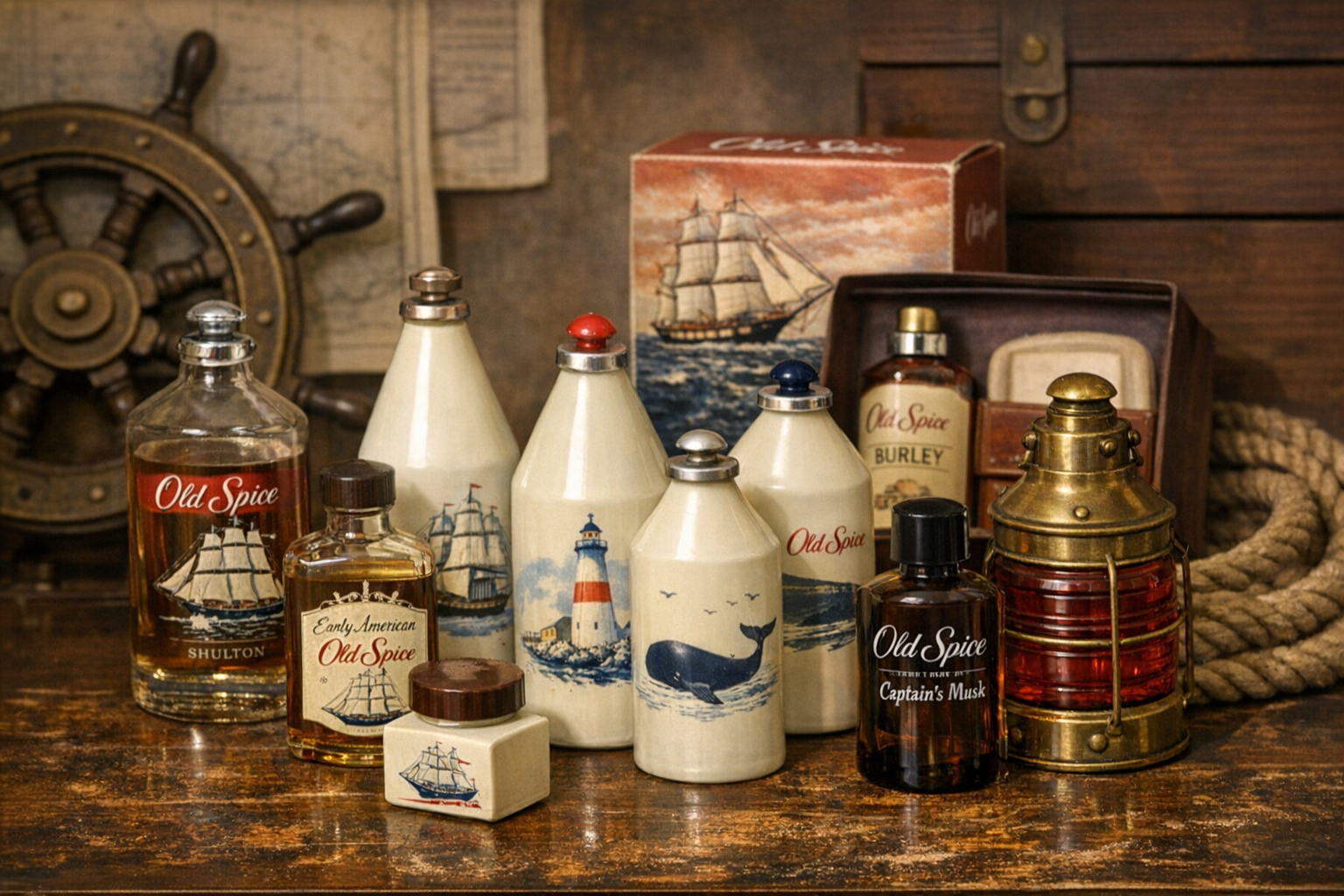 Vintage Old Spice bottles value reference with marks, label, shape, closure, contents, packaging, photos, and condition