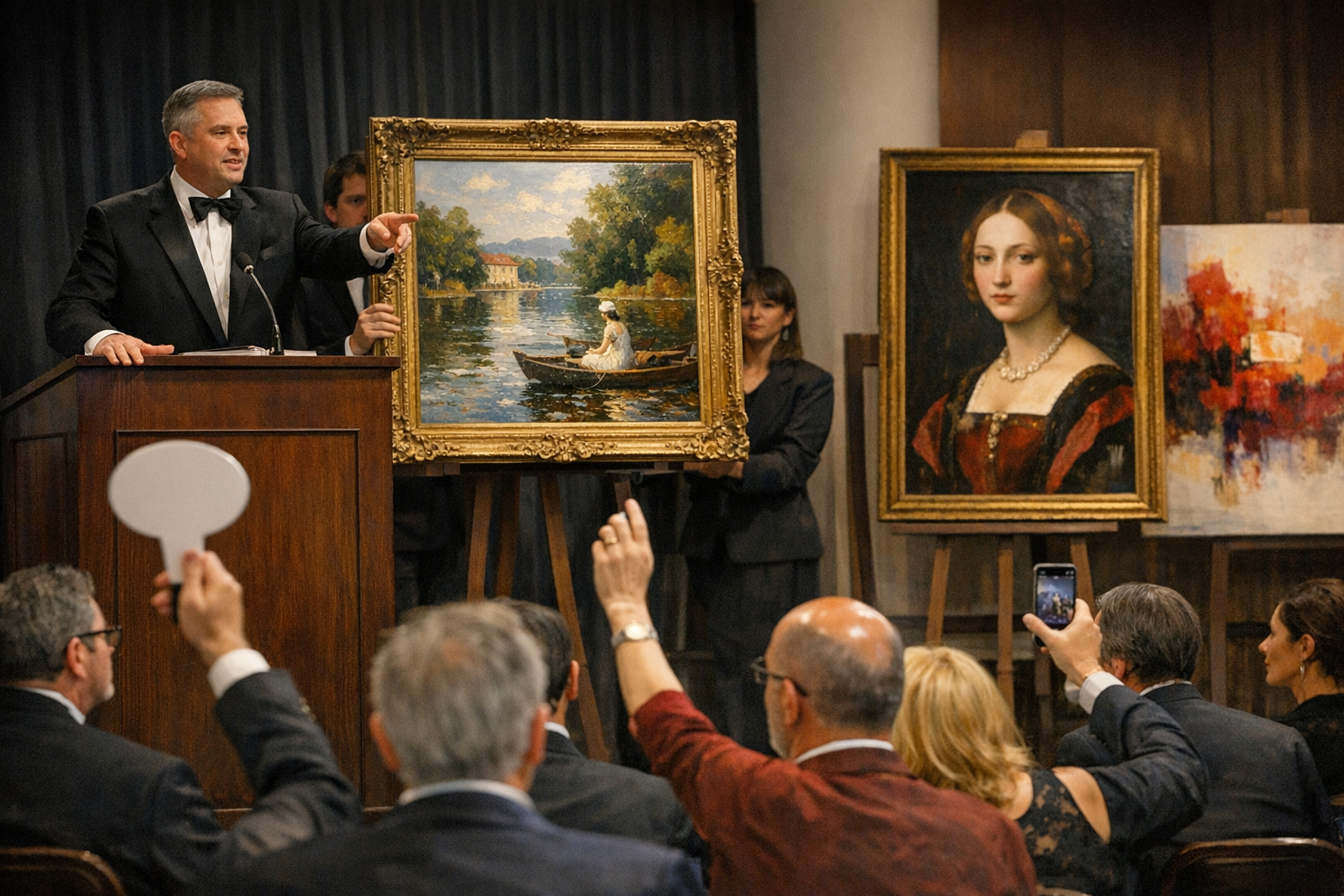 Art valuation factors reference with artist, provenance, condition, rarity, medium, photos, and market context